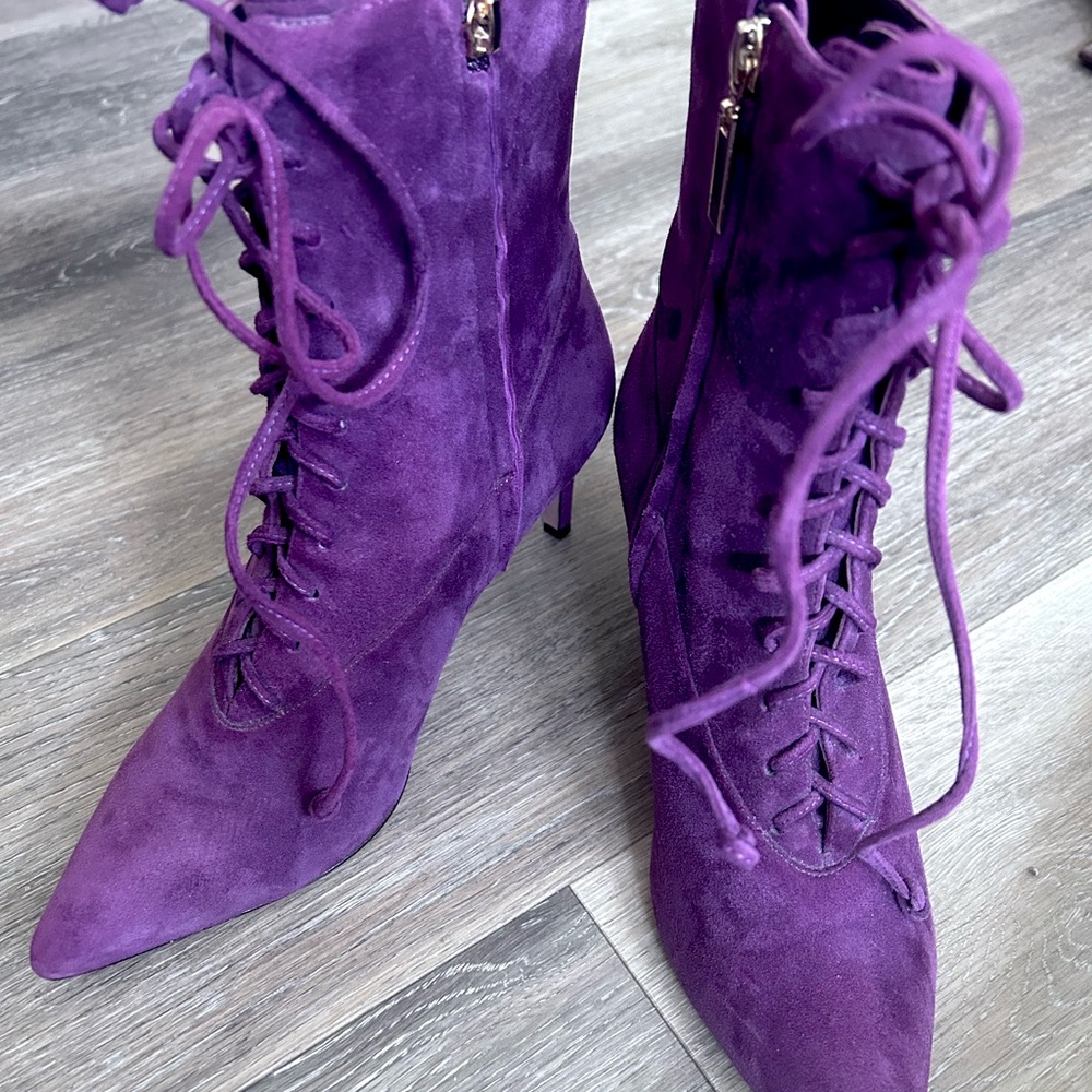Veto Cuoio Eggplant Suede Lace-Up Women's Boots